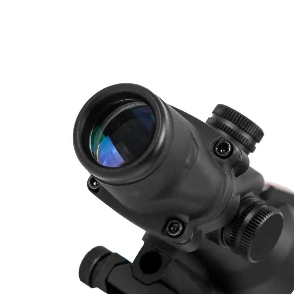 4X32 Hunting Riflescope Real Fiber Optics Grenn Red Dot Illuminated Etched Reticle Tactical Optical Sight C250912