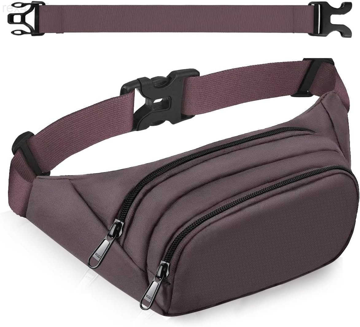 Large Fanny Pack for Women Men Syican Waist bag with 3Zipper Pockets Gifts for Enjoy Sports Traveling Workout Casual HandsFree crossbody bags Fits MAX