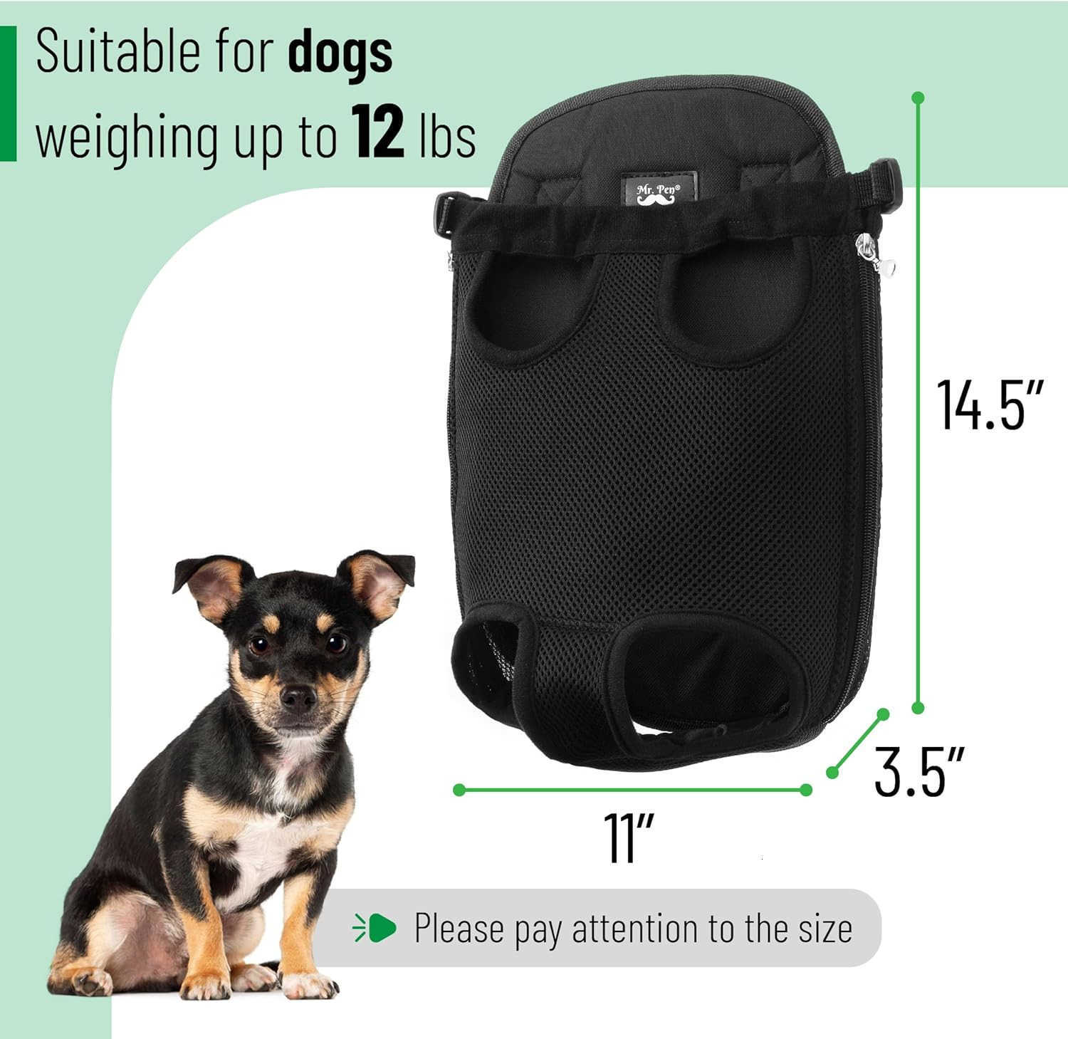 Pet Carrier Backpack Weighing Up to 12 lbs Adjustable Dog Carrier Backpacks Dog Backpack Carrier for Small Dogs Dog Front CarrierW250912