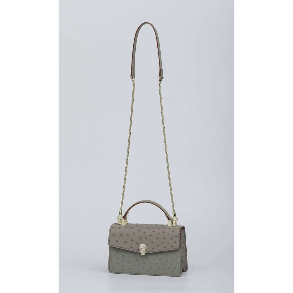 2025 New Fashion Ostrich Women's Handbag Genuine Leather Lady Shoulder Leisure Crossbody Bag For Women 45