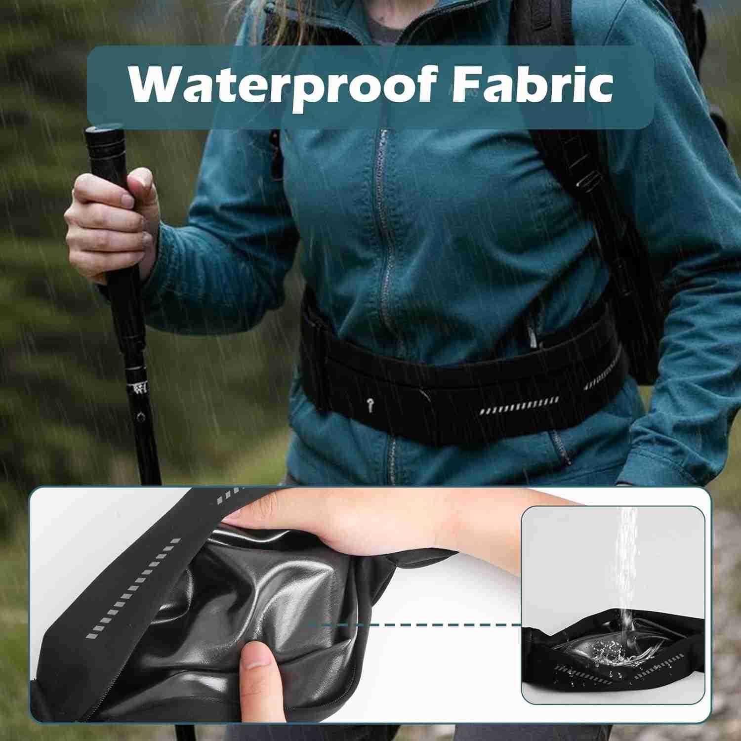 Slim Running Belt for Men and Women Running Waist Pack with Water Bottle Towel Multi Pocket Fanny Pack Phone Holder Adjustable for Running Climbing Me