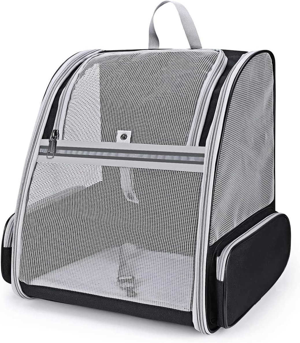 Cat Carrier Backpack Dog Backpack Ventilate Pet Cats Puppy Dogs Birds Bunny Backpack for Travel Indoor Outdoor UseBlackW250912