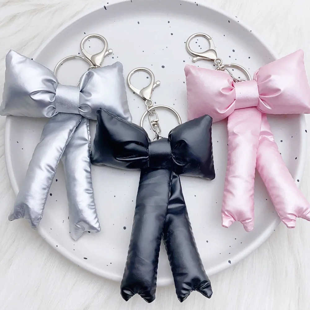 Korea Fashion Big Bow Keychain Cotton Filling Bowknot Key Chains for Women Y2K Bag Pendant Girlfriend Kpop Jewelry Gifts M250912