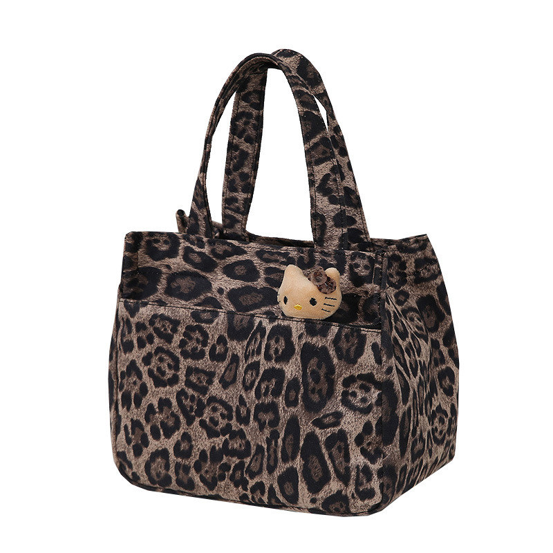 Free Shipping Large Capacity Fashion Niche Design Tote Designer Bag Bag For Women Luxury Bag Casual Handbag Korean Style Trendy Leopard Print Bag