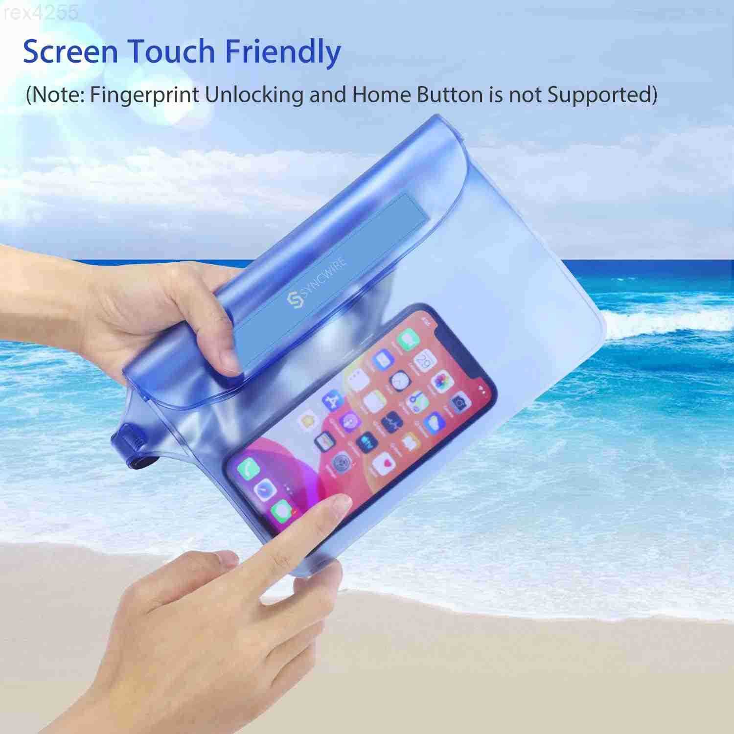 Waterproof Pouch Bag with Adjustable Waist Strap 2 Pack IP68 Waterproof Waist Bag Screen Touchable Dry Bag with Adjustable Belt for Beach Swimming Boa