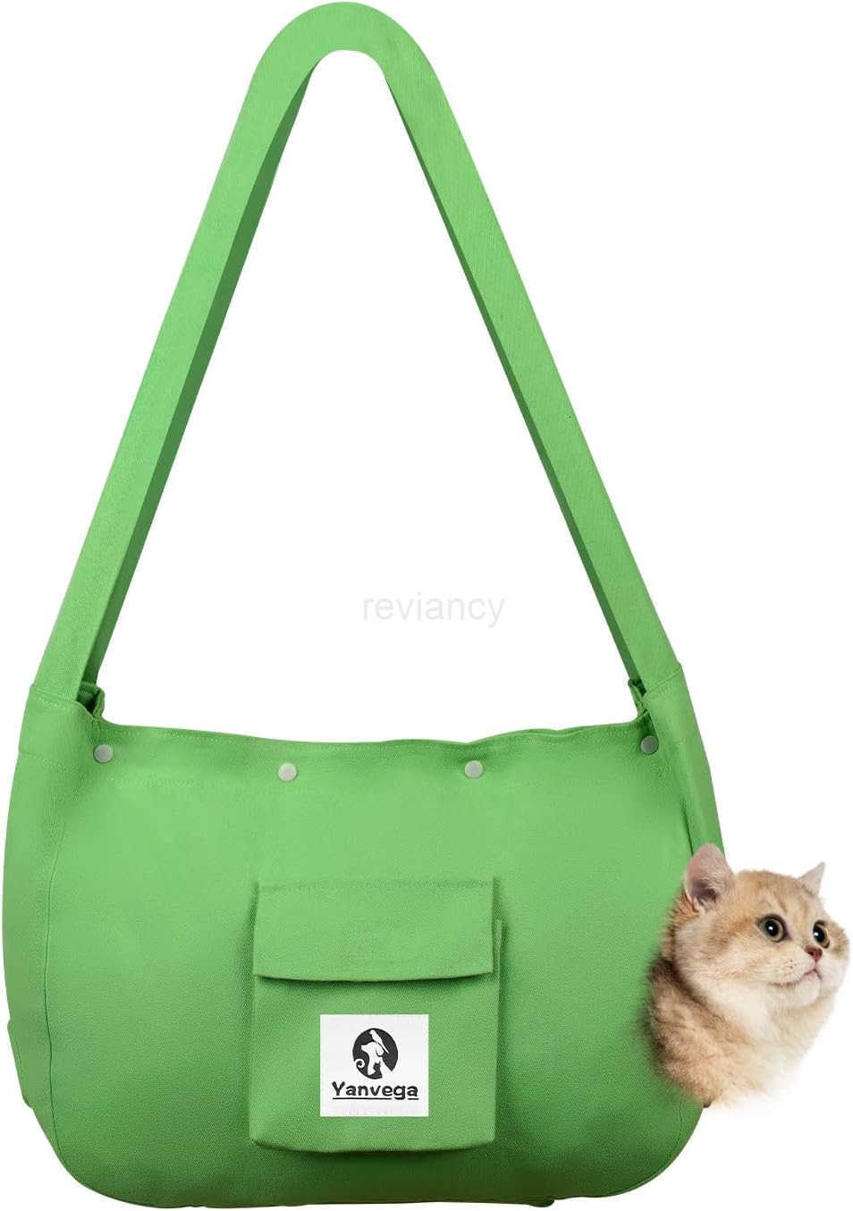 Cat Bag Carrier Sling Cat Carrier Soft Pet Supplies Hands Free Shoulder Crossbody Cat Dog Carrier Pouch Color Green Size L Cat Sling Carrier Outdoor T