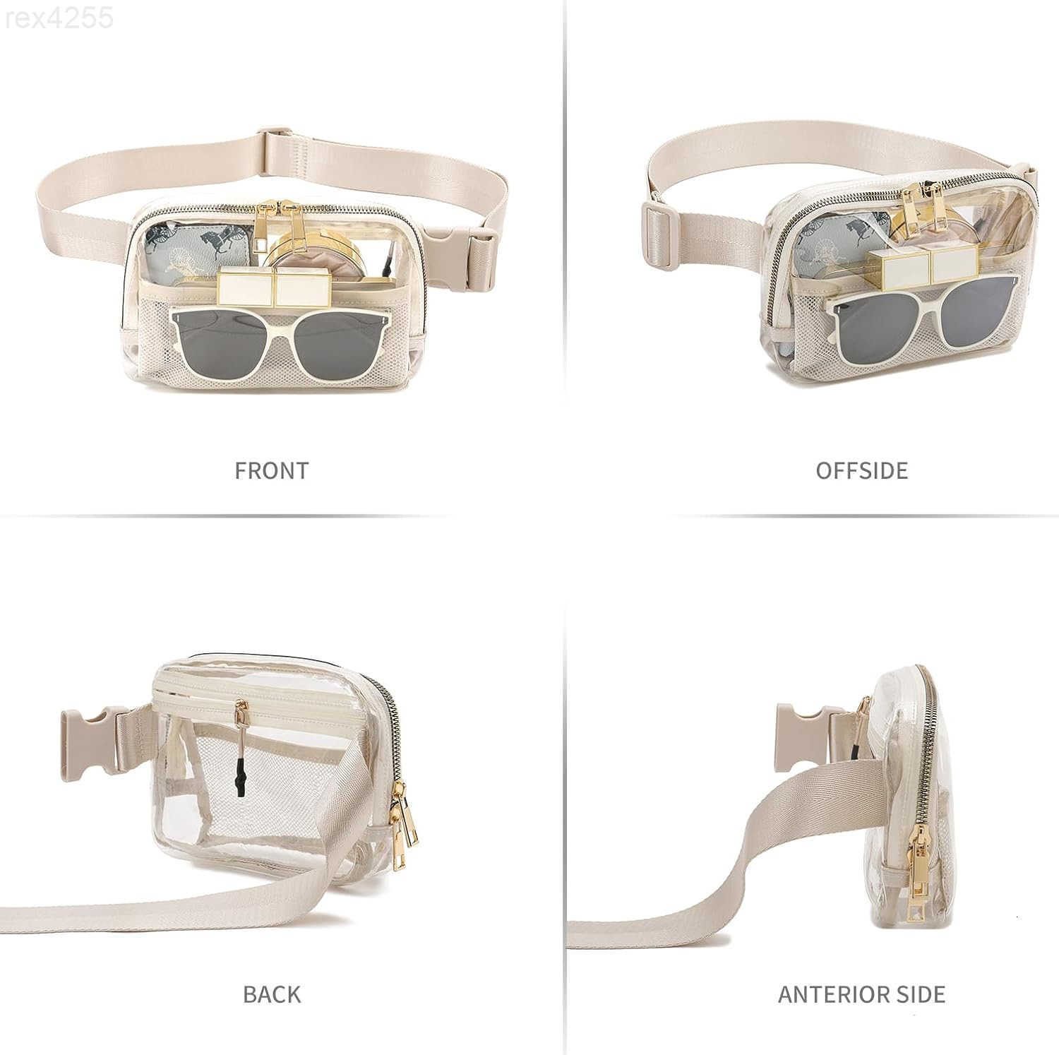 Clear Fanny Pack Belt Bag Stadium Approved for Women Men with Adjustable Strap Waterresistant Waist bag Clear Purse for Travel Workout Running HikingB