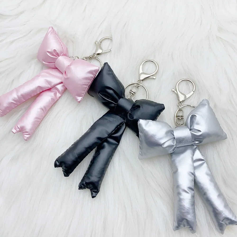 Korea Fashion Big Bow Keychain Cotton Filling Bowknot Key Chains for Women Y2K Bag Pendant Girlfriend Kpop Jewelry Gifts M250912