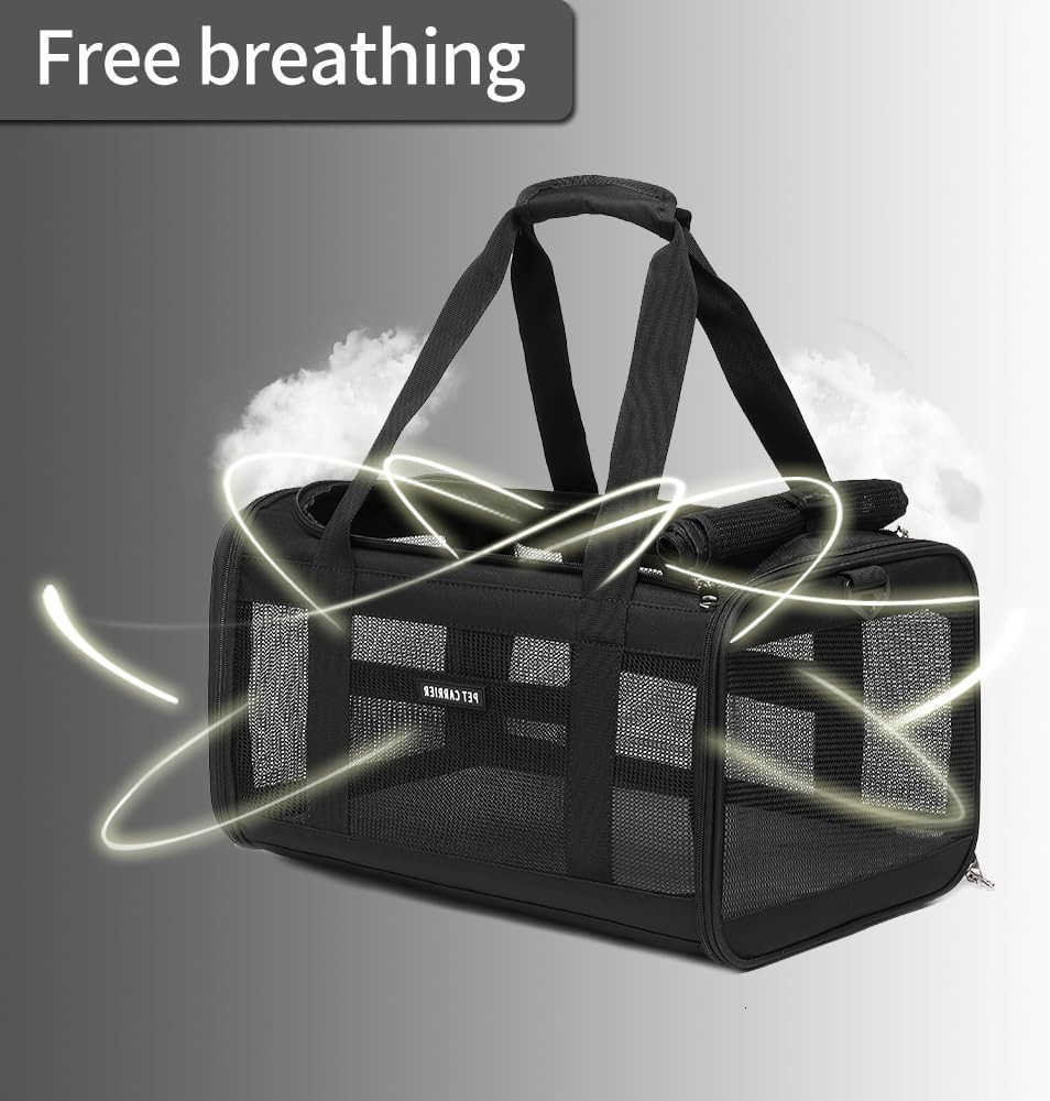 Approved Pet Carrier for Cats and Small Dogs Breathable and Collapsible Design Portable Travel Bag for Bearded Dragon Puppies Animal Hangbag Rabbit Ca