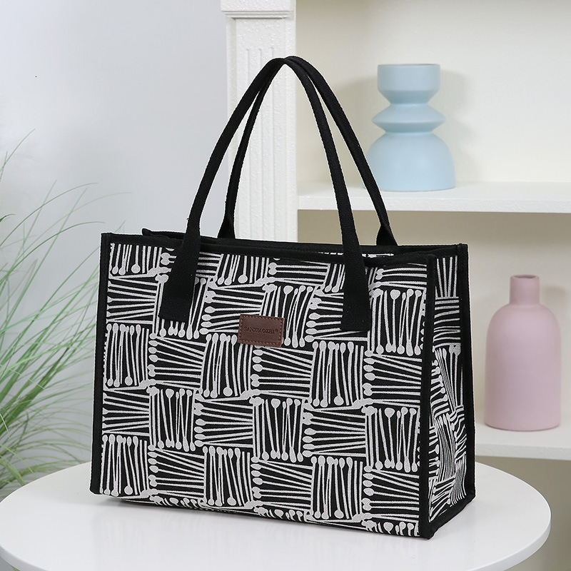 Korean Free Shipping Fashion Striped Tote Bag Autumn Winter Color Block Designer Bag Simple Texture Underarm Bag Commuter Shoulder Luxury Bag Bag Wome