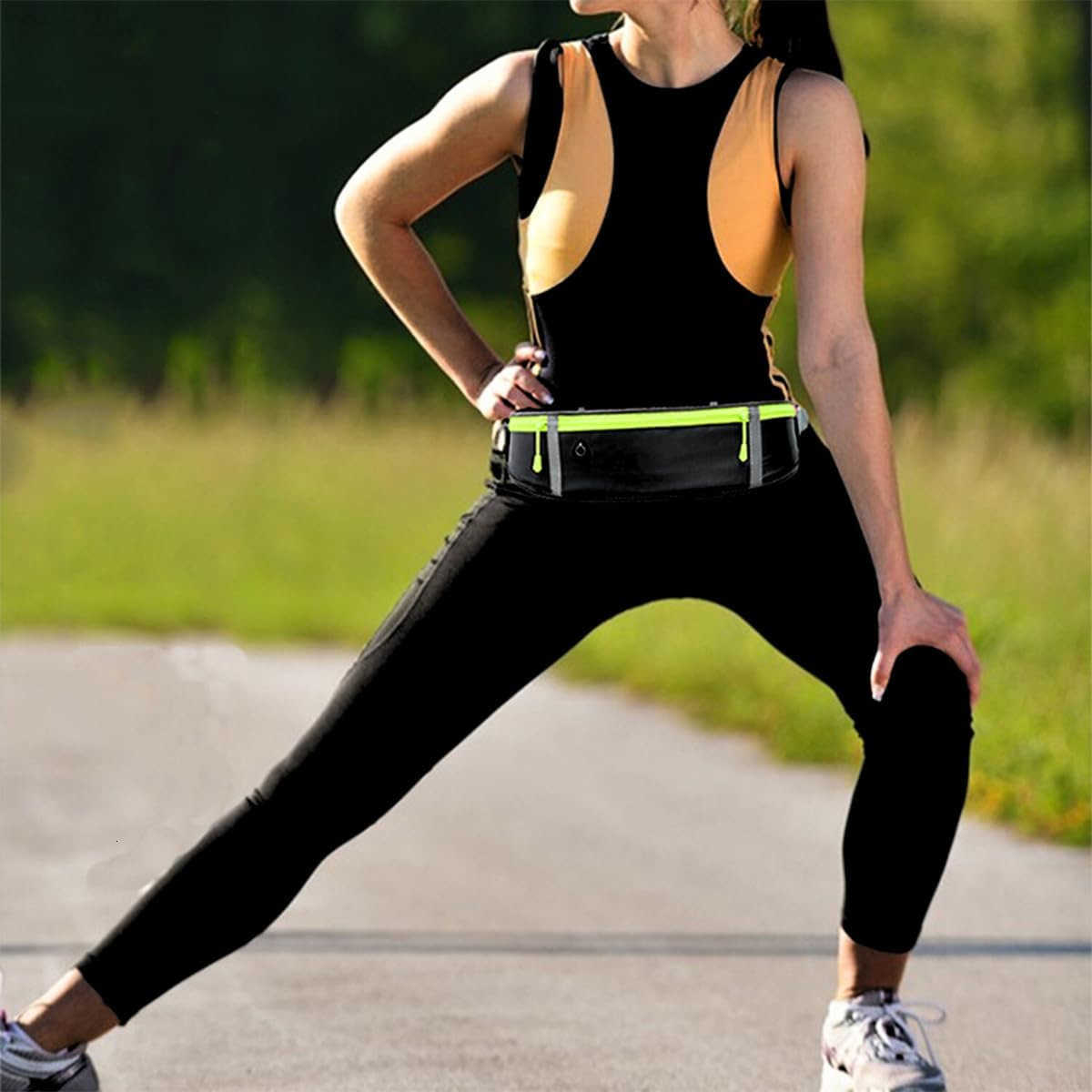 Slim Running Belt for Women Men Adjustable Waist Pack for Phone Keys Cards and Cash Ideal Fanny Pack During the Running Workouts Hiking and TravelW250