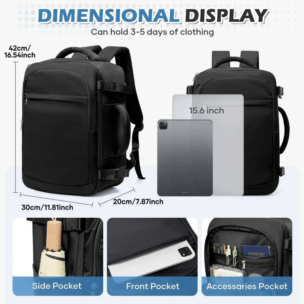 Under Seat Backpack, Wizz 40x30x20 Airplane Travel Convenient Men Laptop Backpack Outdoor Carry-On Bag
