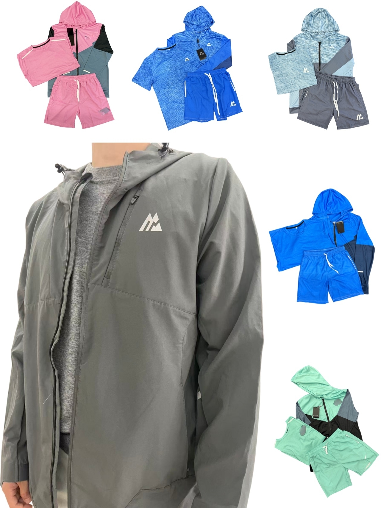 football basketball High quality 3-piece set of Montirexs sportswear short Tshirt jacket set for men women kids Sweat absorbent breathable elastic sportswear 6