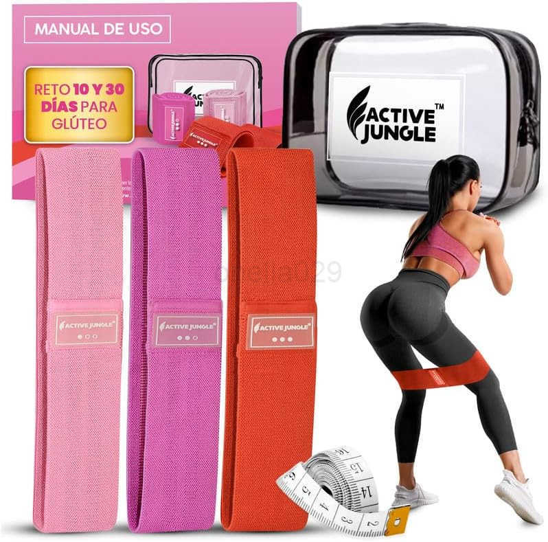 Fabric Resistance Bands for Glutes Legs Set of 3 NonSlip Elastic Durable Includes Travel Bag Workout Guide Digital Challenges W250912