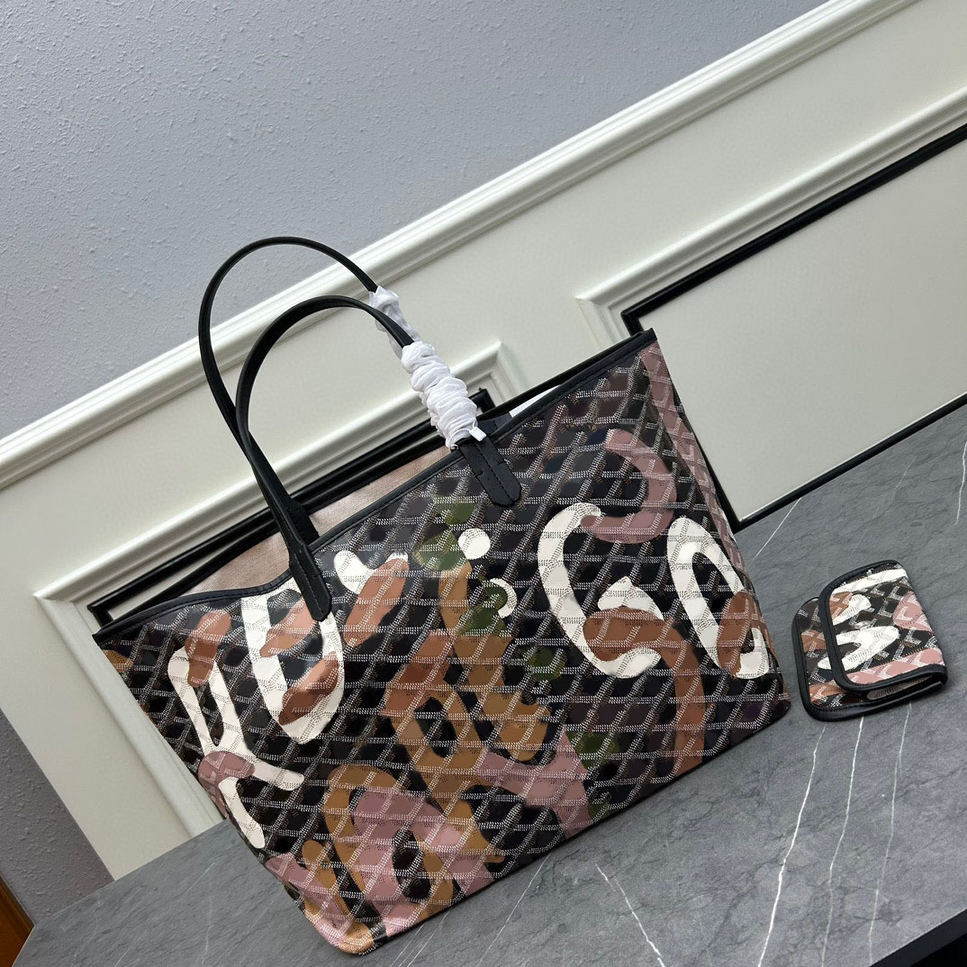 Top Quality Graffiti Shopping Bag Designer Reversible Tote Bag Woman Bag Wallet Leather Crossbody Shoulder Handbag Purse Classic Fashion Underarm Bag Vanity Bag