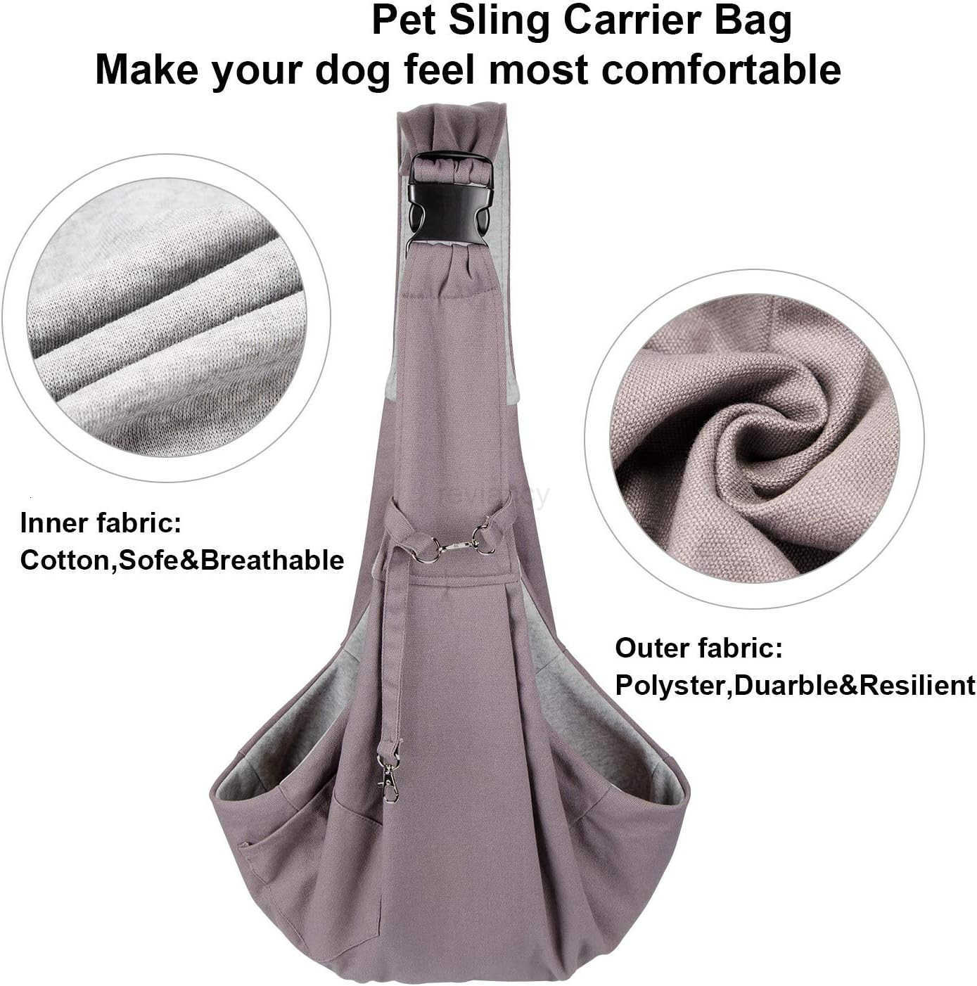 Pet Sling Carrier Pet Sling Carrier Bag SafeFit 1015lb CatsDogs Comfortable Adjustable Perfect for Daily Walk Outdoor Activity and Weekend AdventureW2