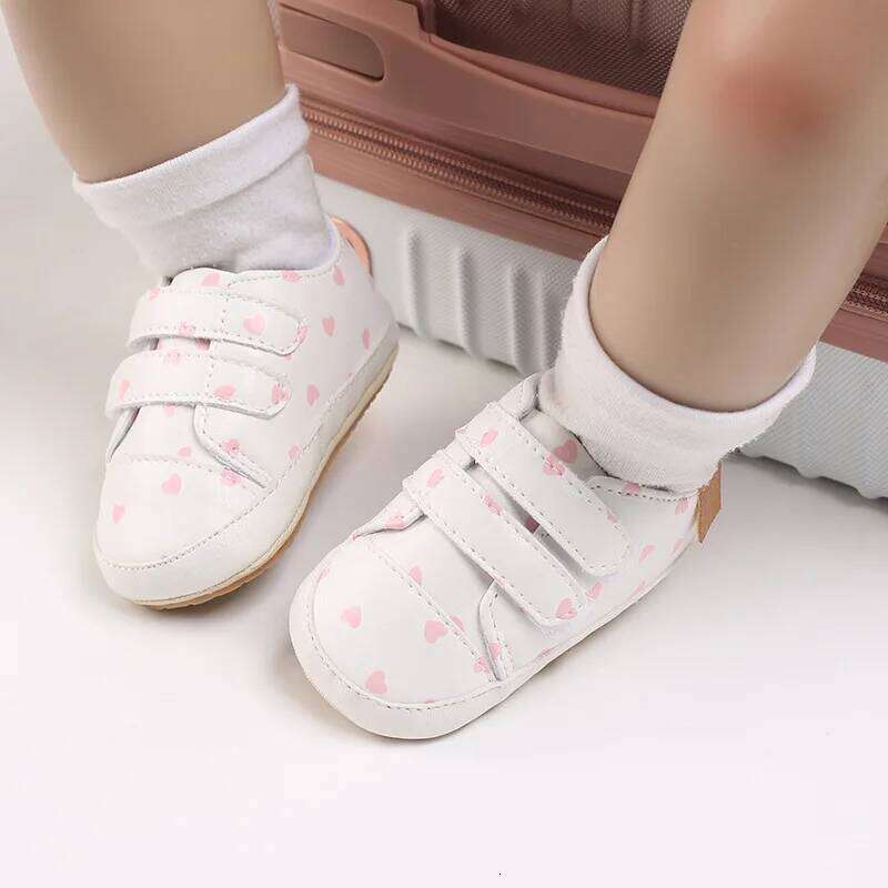 Meckior New Baby Boy Girl PU Leather Sneakers Rubber Bottom Non-slip Lightweight First Walker Crib Shoes 0-18 Months