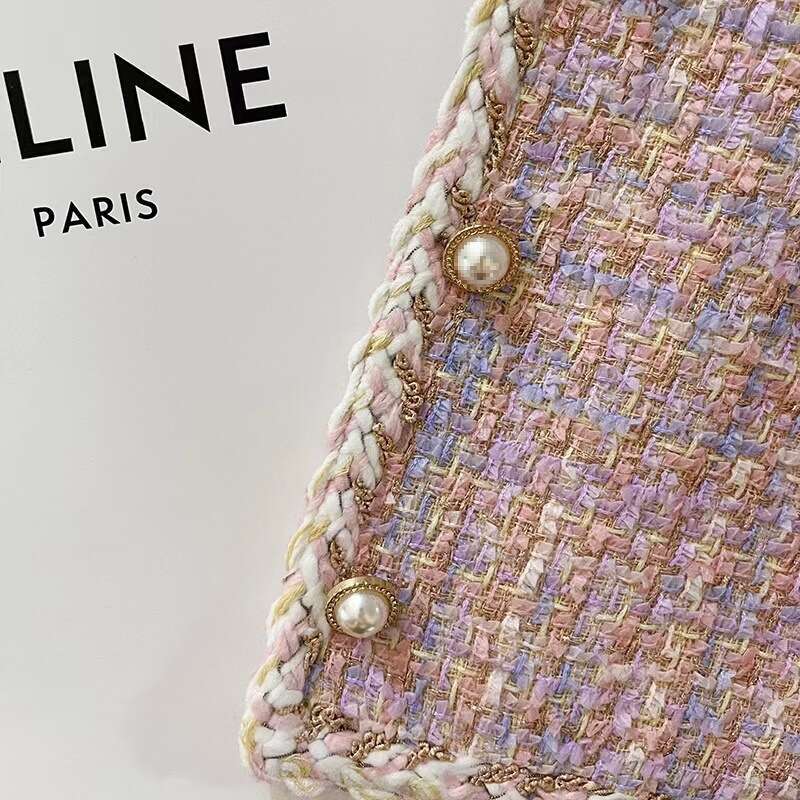 DHEssentials 2025 Autumn New Korean Version Versatile Fashionable Short Tweed Chanel Style Women's Jacket Slim Fit Elegant Top