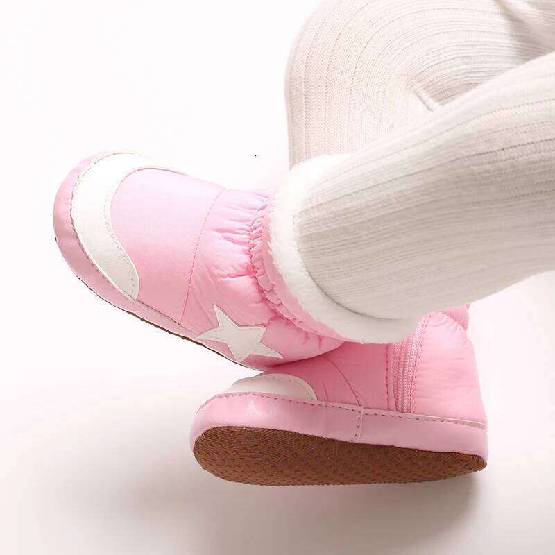 "Baby Winter Snow Boots 0-18M - Plush Ankle Protection Soft Sole Warm Booties | First Walking Shoes"