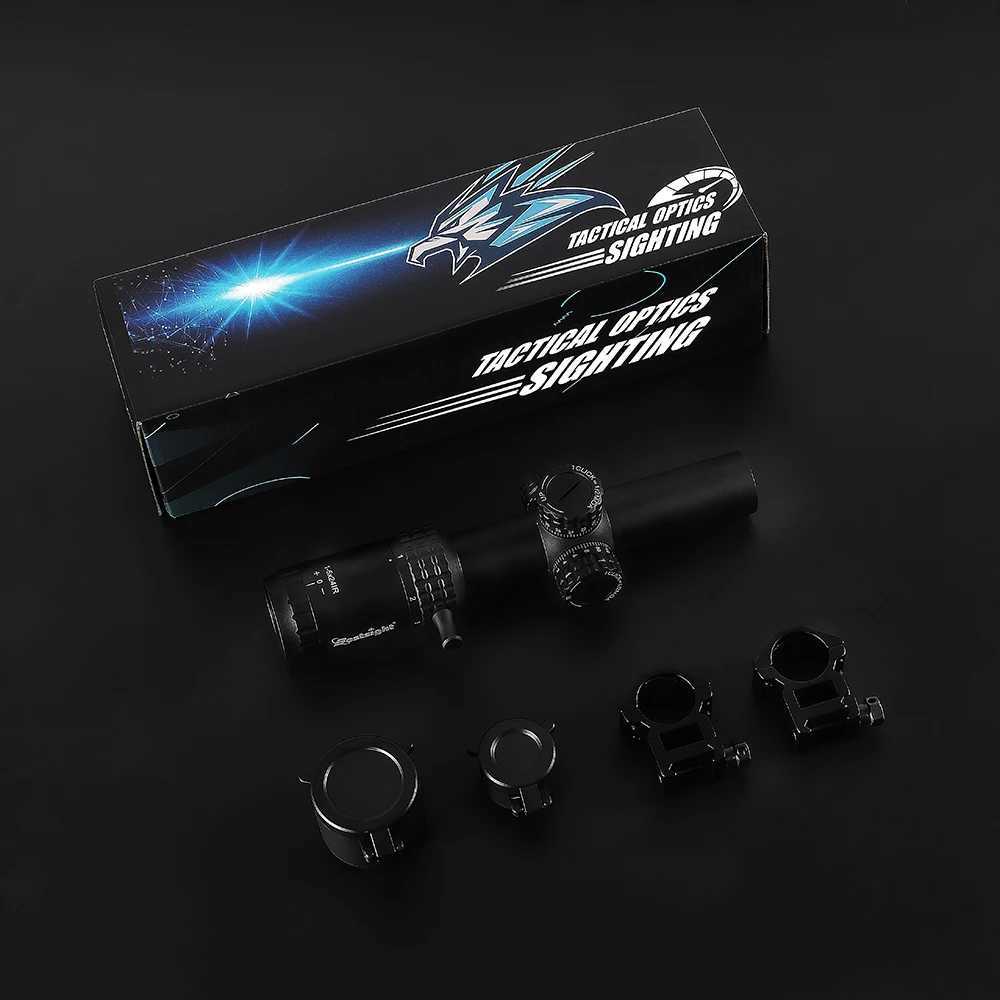 15X24 Tactical Optical Rifle Scope Red and Green Illuminated Reticle Hunting Scopes Compact Scope Ar15 Sight W250912