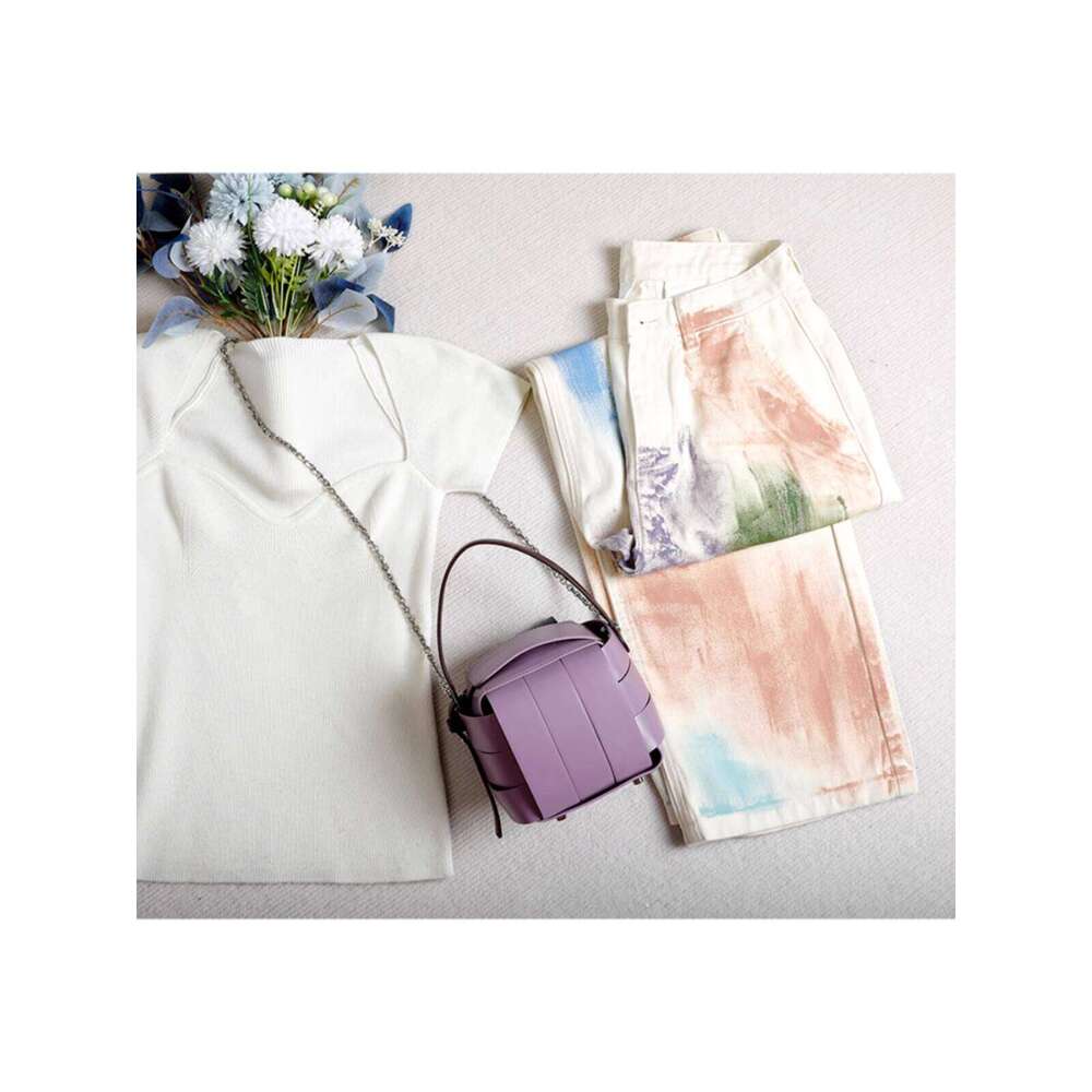 Designer Bag Tote Bag Shoulder Bag NNO Niche Design Ball INS Woven Handheld Shoulder Crossbody Purple Small Round Bag