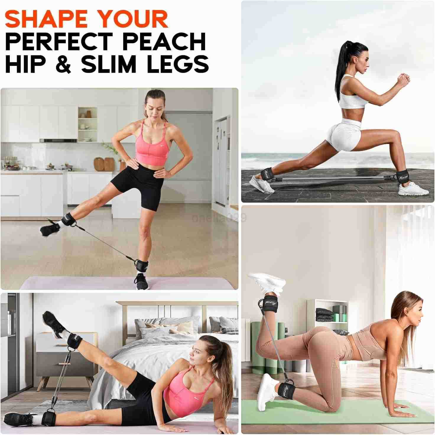 Ankle Resistance Bands Ankle Bands for Working Out with Cuffs Resistance Bands for Leg Butt Training Workout Equipment for Kickbacks Hip Gluteus Train