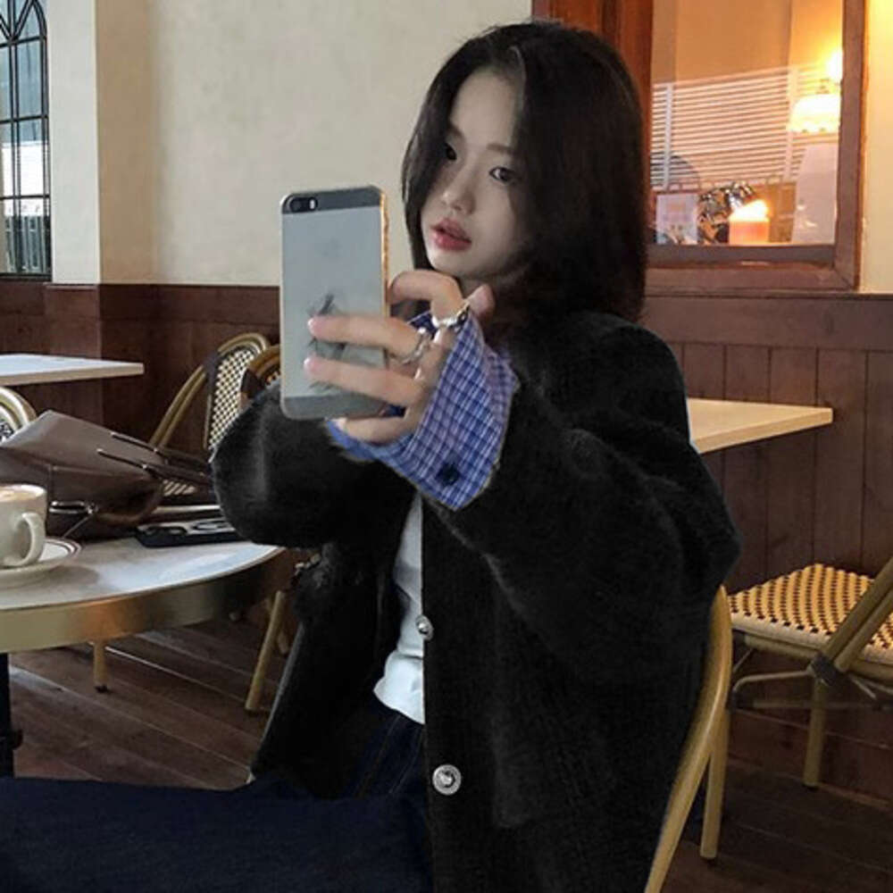 DHEssentials Elegant Socialite Little Chanel Jacket 2025 Spring and Autumn New Trendy Short Korean Style Fake Two-Piece Top for Women