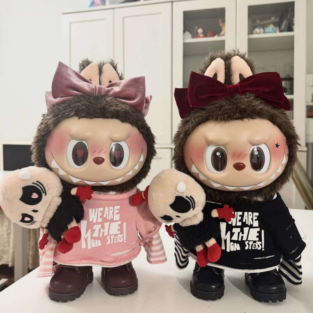 Authentic 38Cm Labubu The Monsters Catch If You Like Me Cotton Vinyl Figurines Plush Doll Blind Boxes