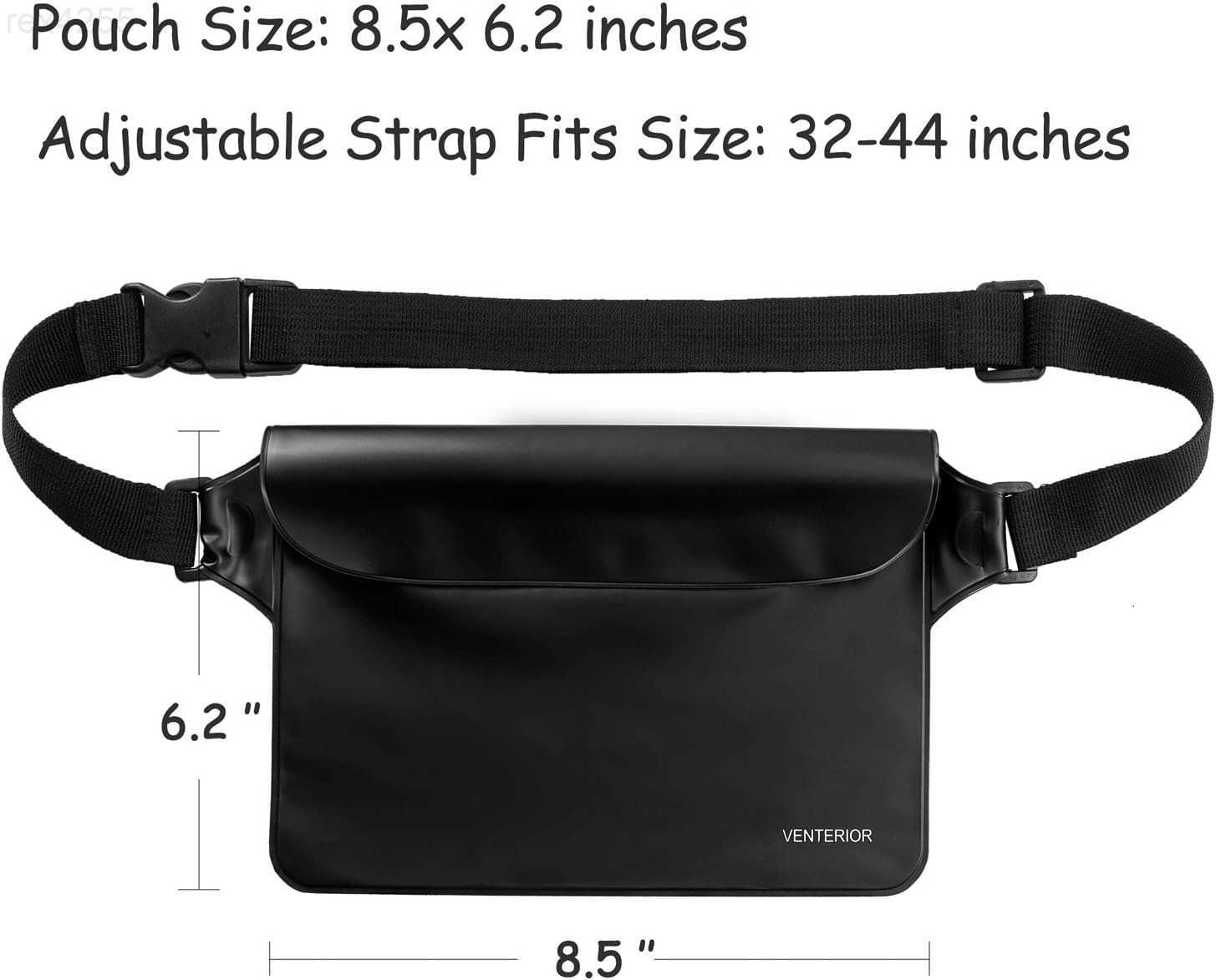 Waist Pouch 2Pack Beach Accessories Fanny Pack for Swimming Snorkeling Sailing Kayaking Beach Pool Water Parks Keep Your Phone Wallet Safe and Dry Whi