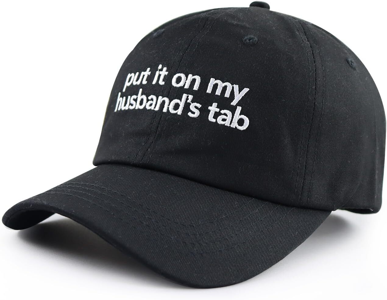 Put It On My Hubby's Tab Hat for Women Men, Funny Adjustable Cotton Embroidered Husband Wife Baseball Cap