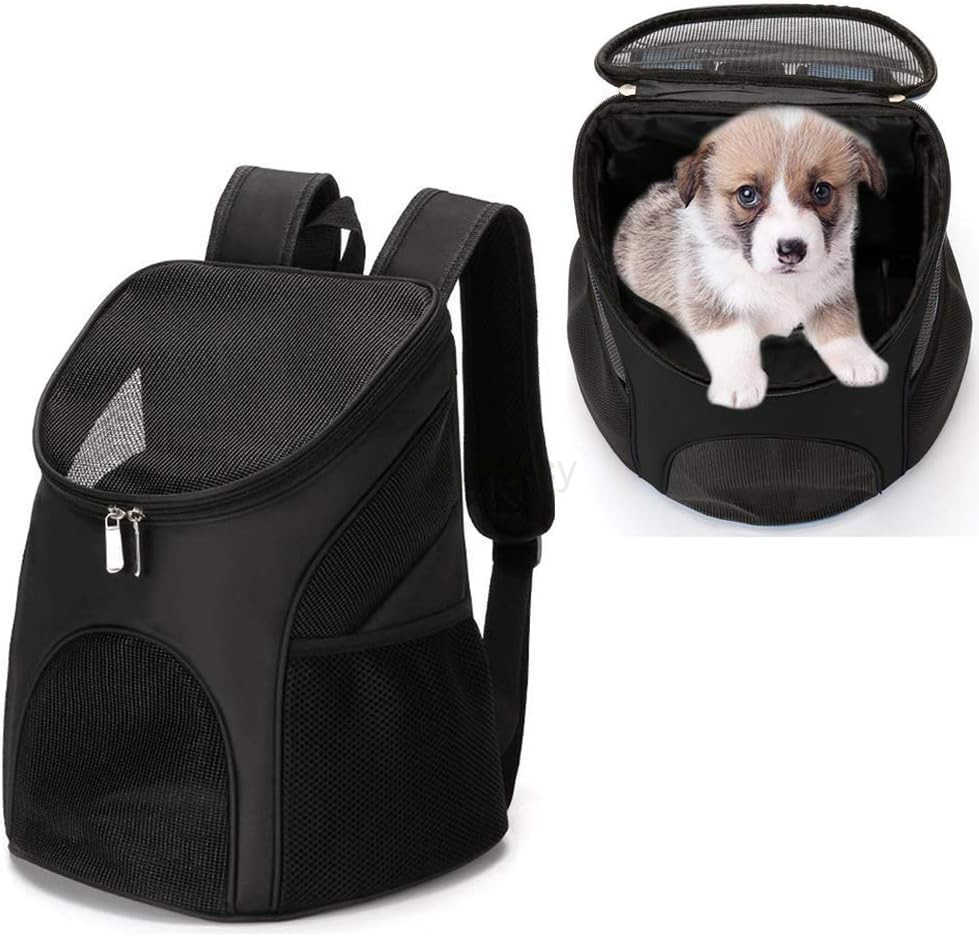 Dog Carrier Backpack Breathable for Small PetsCatsPuppies Pet Carrier Bag with Mesh Ventilation Safety Features and Cushion Back Support for Traveling