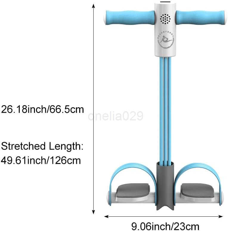Multifunction Tension Rope6 Tube Elastic Yoga Pedal Puller Resistance BandPedal Puller Resistance RopeFitness Equipment for AbdomenWaistArmLeg Stret W