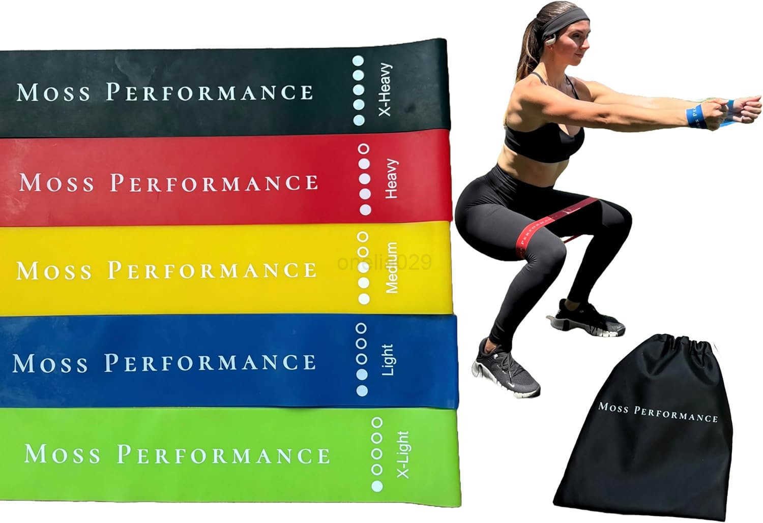 Resistance Bands for Physical Therapy Strength Training Pilates Exercise Home Workouts Strong Latex Rubber Loop Bands Set of 5 W250912