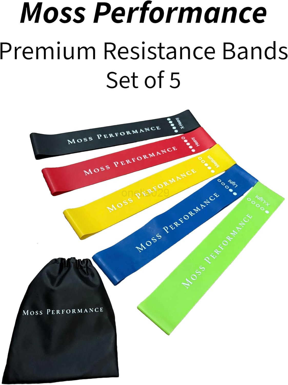 Resistance Bands for Physical Therapy Strength Training Pilates Exercise Home Workouts Strong Latex Rubber Loop Bands Set of 5 W250912