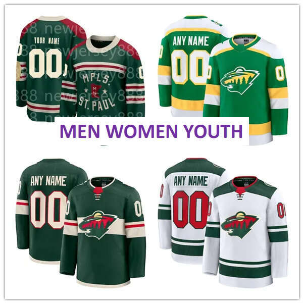 Wild Hockey Jersey Kirill Kaprizov Matt Boldy Marco Rossi Mats Zuccarello Brock Faber Frederick Gaudreau Jake Middleton Joel Eriksson Ek Jared Spurgeon MEN