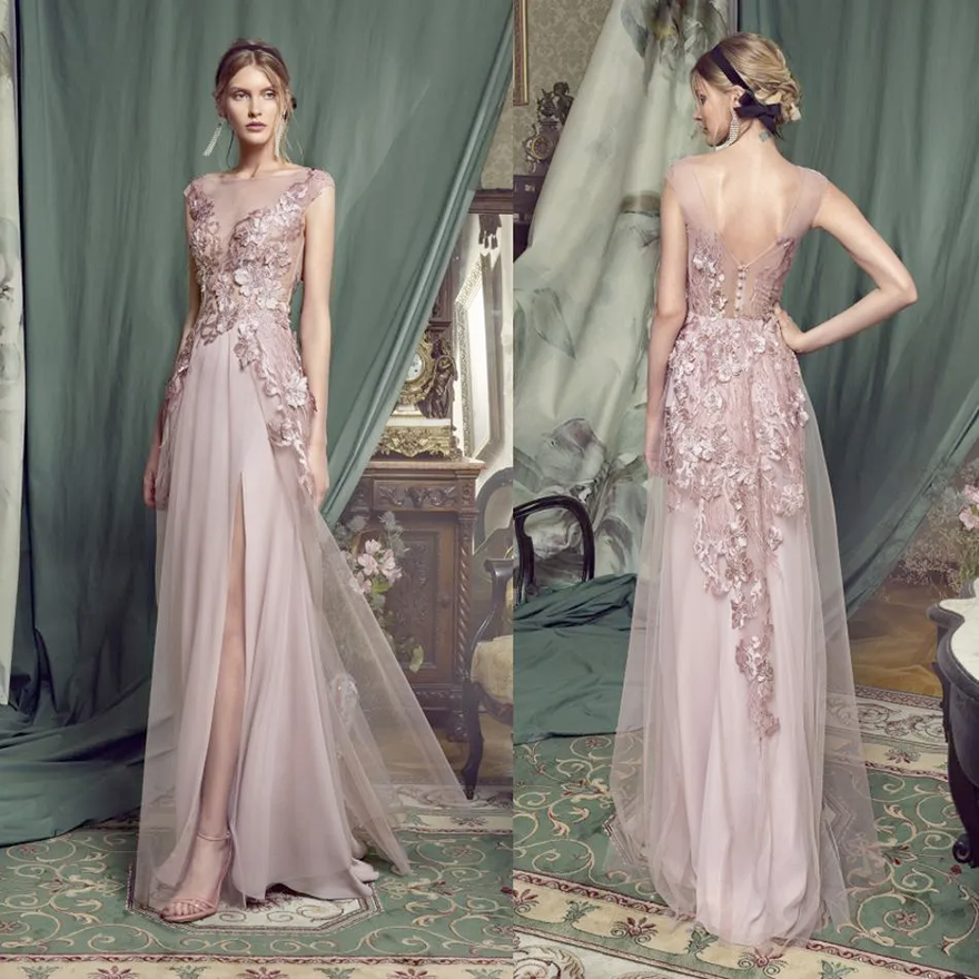 Papilio 2025 Mother of the Bride Dresses Sexy High Side Split Backless Lace Appliques Evening Gowns Floor Length Wedding Guest Dress