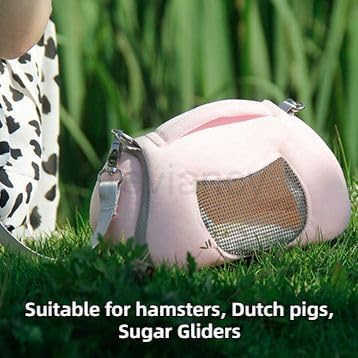 Small Pet Carrier Bag with Adjustable Shoulder Strap Hamster Travel Cage Breathable Carrier Portable Travel Carrier for Birds Sugar Glider Golden Hams