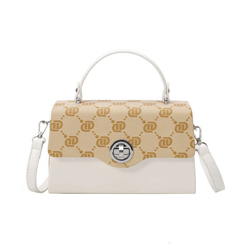 Women Designer Bag New Letter Printed Color Block Large Capacity Bag Fashion Versatile Single Compartment Crossbody Handbag for Women