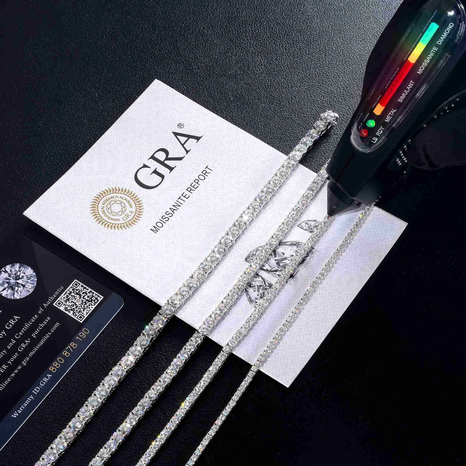 925 Sterling Silver Vvs Moissanite Chain 2mm 3mm 4mm 5mm White Gold Women Men Fine Jewelry Gifts Gra Lab Diamond Tennis Bracelet