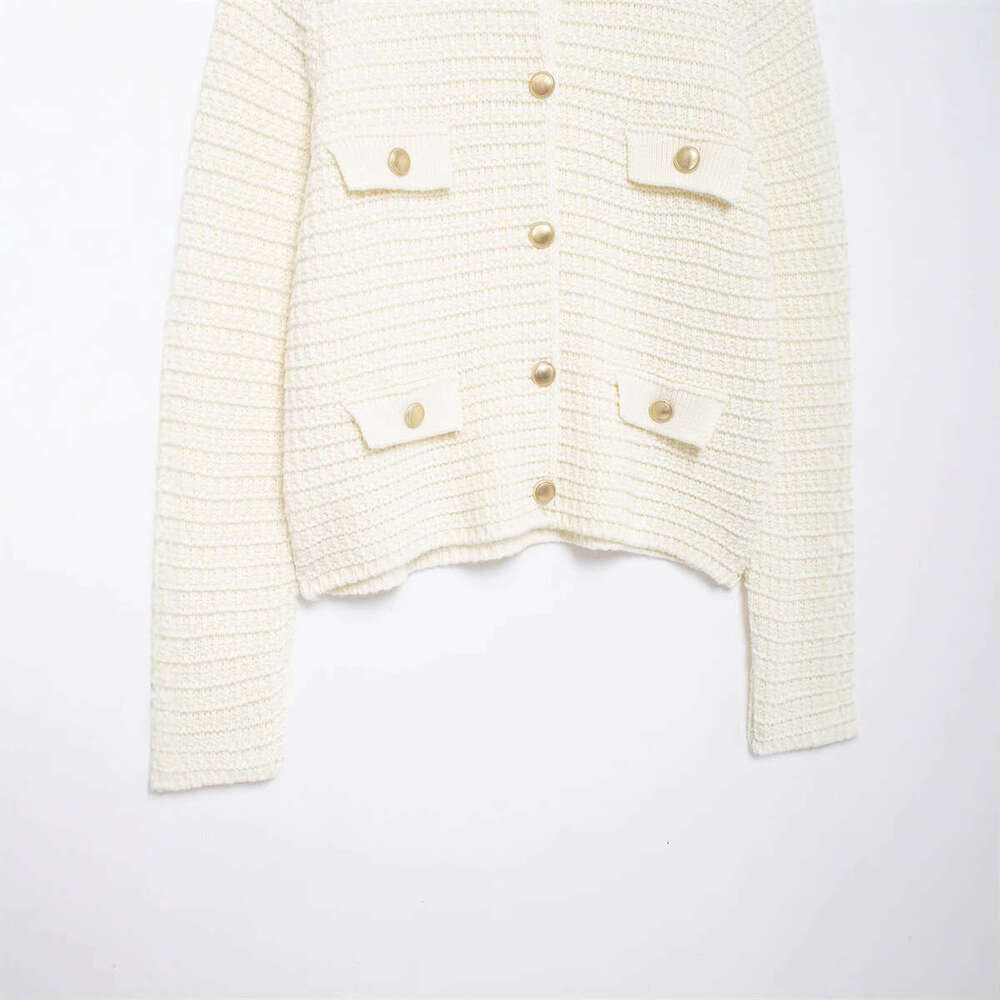 DHEssentials New Knitted Sweater Round Neck Solid Color Loose Pullover Little Chanel Style 6427121