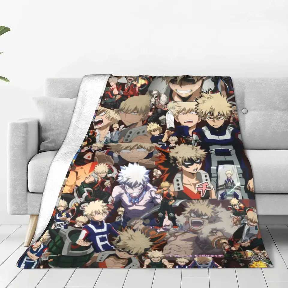 My Hero Academia Blanket Do You Truly Love Bakugou Wool Throw Blankets Summer Air Conditioning Decoration Soft Warm BedspreaXJ250912