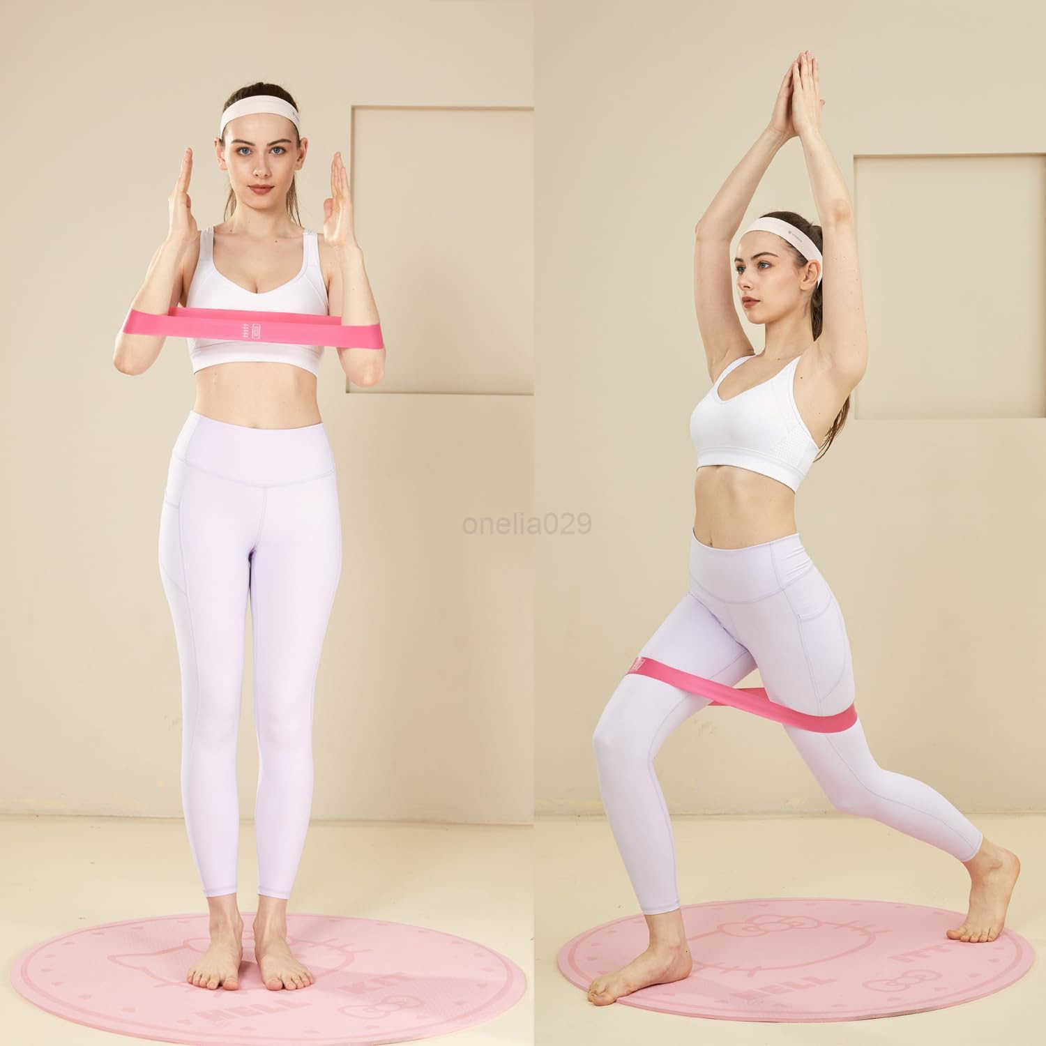 Resistance Bands for Working Out Elastic Exercice Loop Bands for Physical Therapy 5 Set of Stretch Bands for Booty Legs with Carry Bag W250912