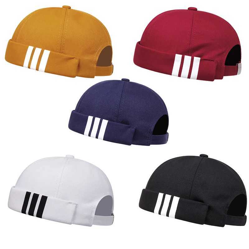 2024 New Fashion Stripe Printing High Quality Beanie Hat Retro Sailor Hats Outdoor Sun Men Wan Adjustab Fishing G250910