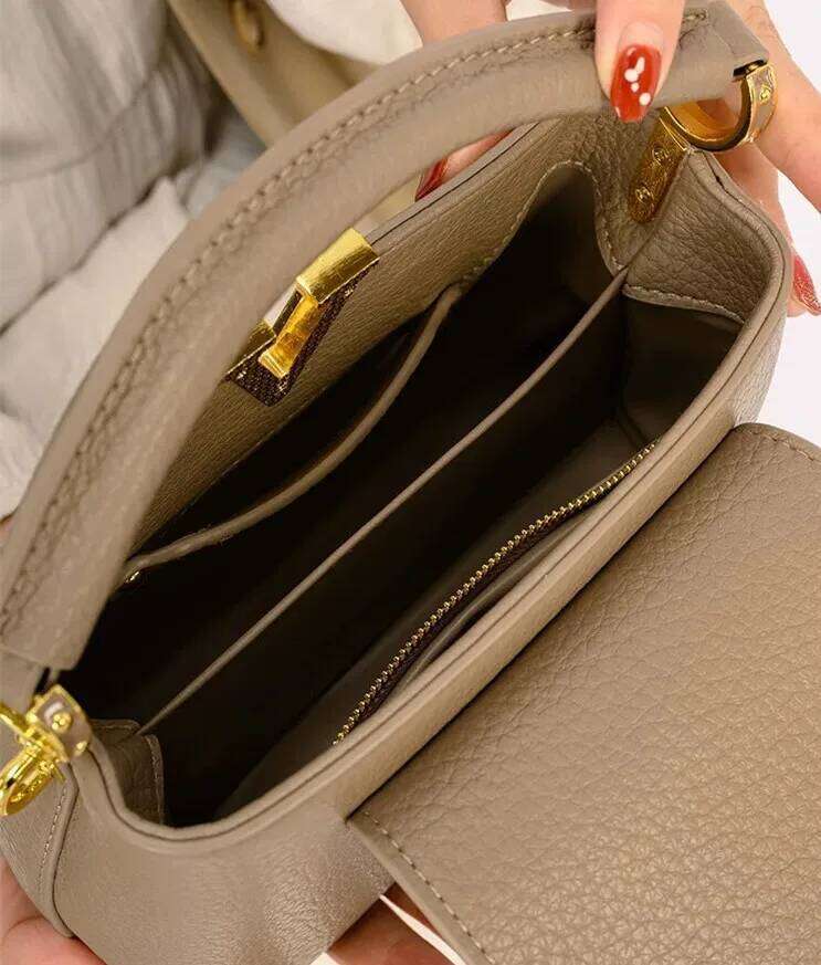 Fashion Leather Women Handbags 2025 Summer New Small Shoulder Crossbody Bag Portable V Letter Shell Messenger Bags