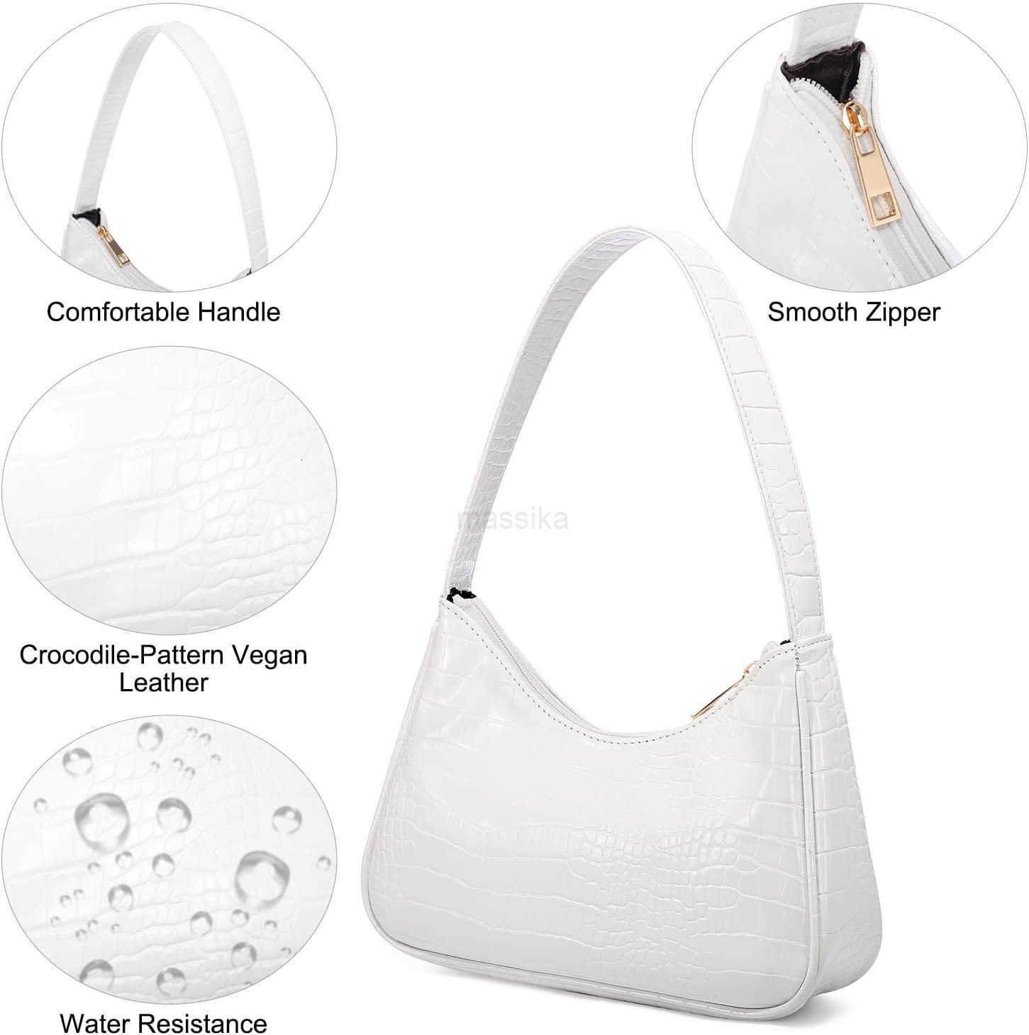 Shoulder Bag for Women Small Purses Croc Pattern Clutch Purse Vegan Leather Little Purse Cute Mini Handbag M250912