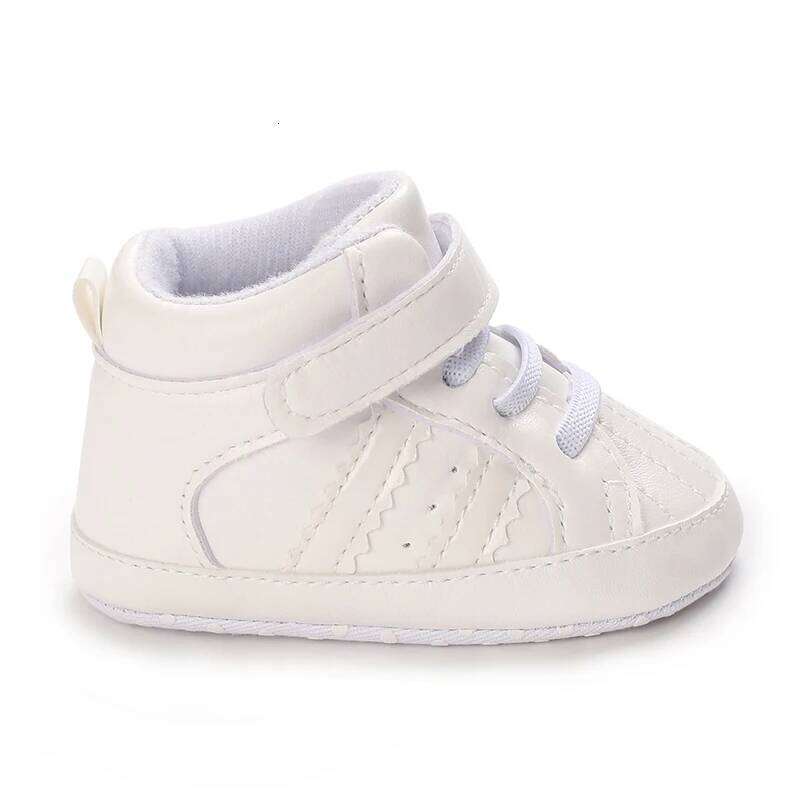 0-18M Newborn Baby for Boys Fashion PU Stripe Casual Sports Soft Sole Comfortable Walking Shoes