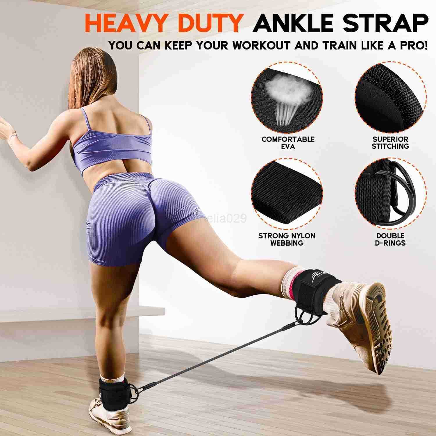 Ankle Resistance Bands Ankle Bands for Working Out with Cuffs Resistance Bands for Leg Butt Training Workout Equipment for Kickbacks Hip Gluteus Train