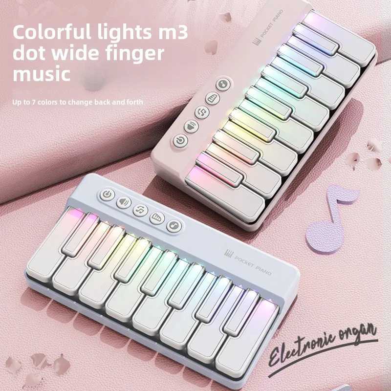 LED Rainbowcolored Keys Electronic Keyboard Kids Cartoon Piano Keyboard Music Baby Instrument Music Educational Toys Kids Gifts C250912