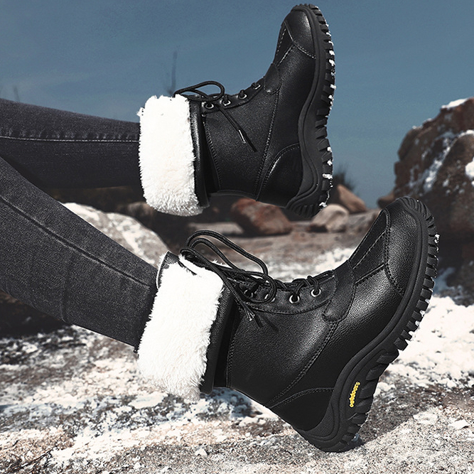 Designer boots New Martin Women Fleece Lined Warm Outdoor Snow Boots for Waterproof Non Slip High Tube Cotton Shoes
