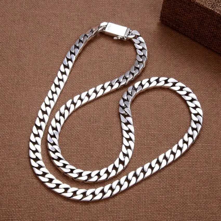 Factory Pr 100 S925 Sterling Silver Miami Hiphop Cuban Trend Clavicle Chain Necklace for Man Women Boyfriends JewelryXJ250912
